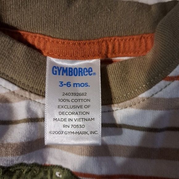 Gymboree boys 3-6 months Aligator bodysuit Safari Outback line 2007 - Picture 3 of 3